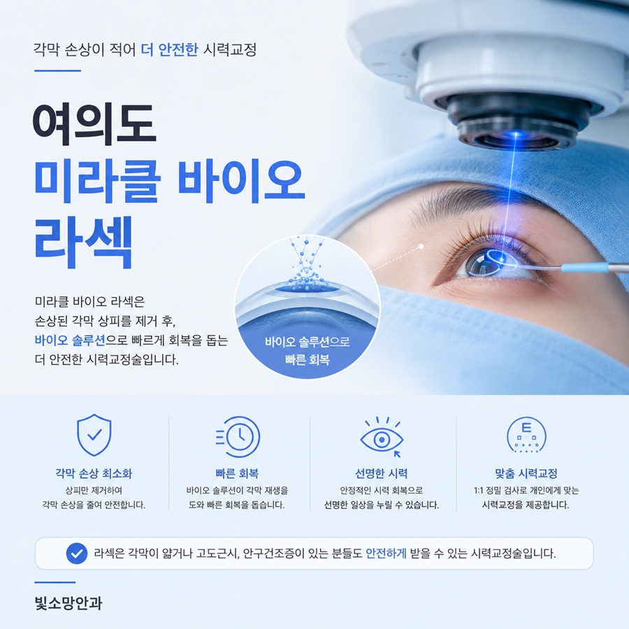 여의도라섹 당일, 마취부터 각막 표면 처리까지 순서는 어떻게